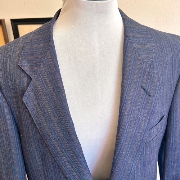 Vintage 70s 80s Wool Pinstripe Blazer – A. Gold & Sons Montreal - Picture 6 of 16
